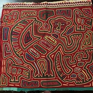 Kuna Indian Mola Textile Panama Latin America Applique Vintage Authentic